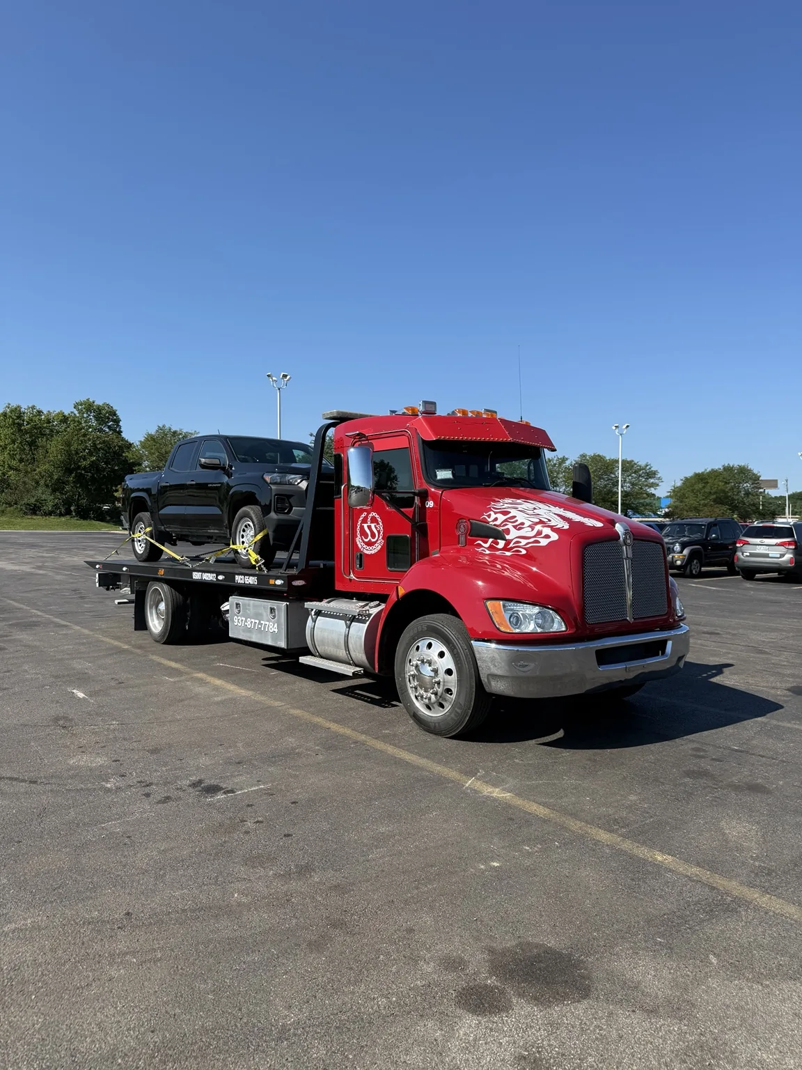 JJ’s tow truck ready for a roadside call