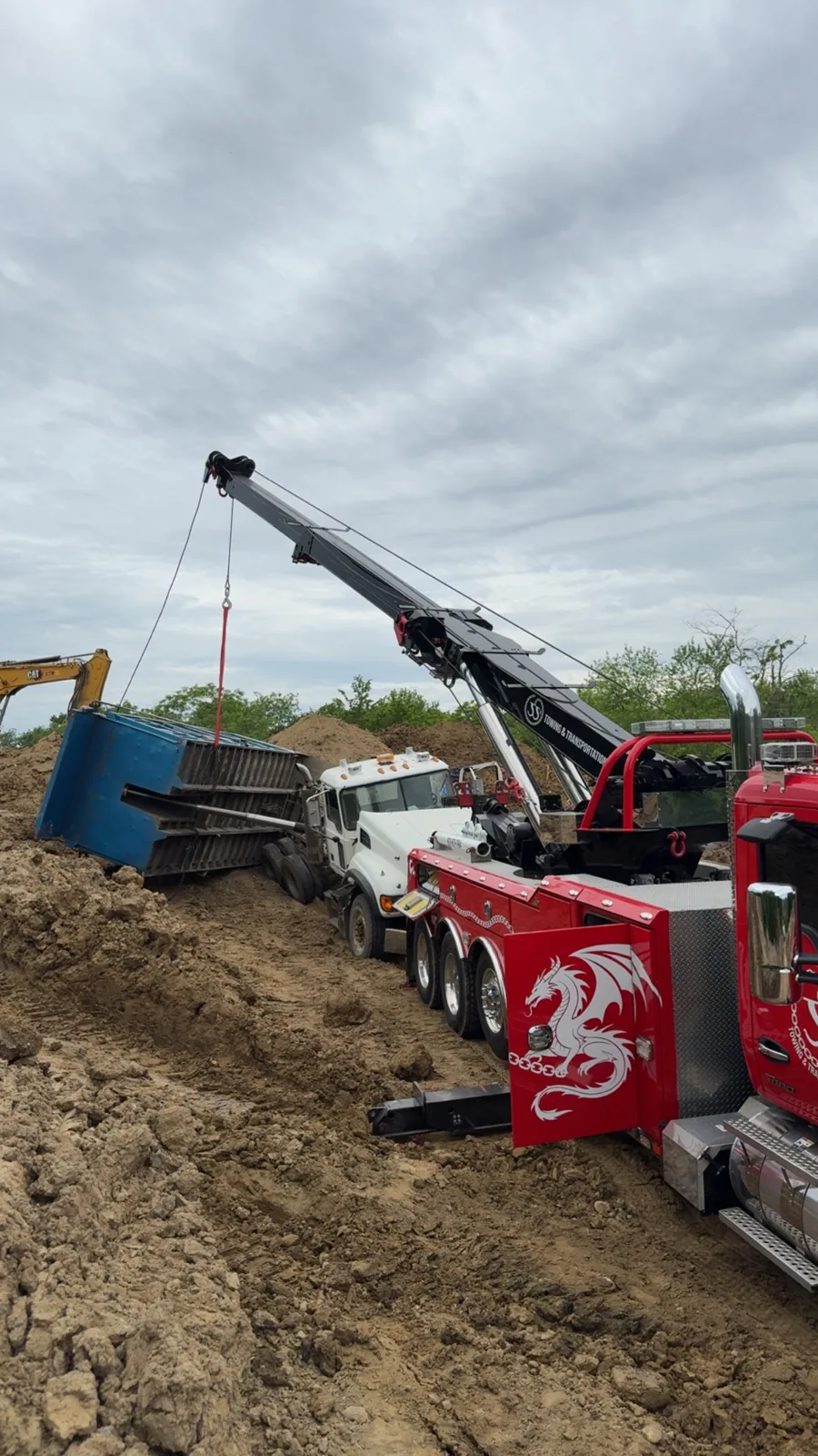 JJ’s rotator assisting at a recovery scene